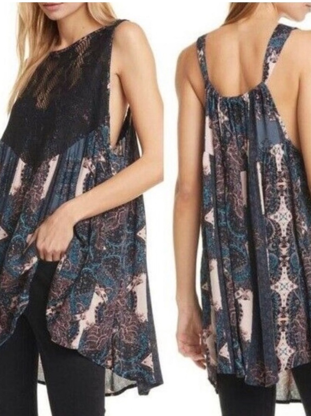 Free People COUNT ME IN TRAPEZE TUNIC SIZE. MEDIUM